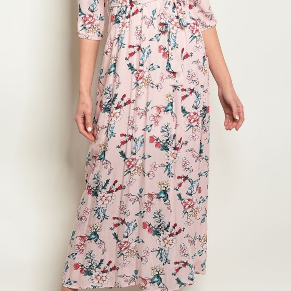 Pink Floral Dress - Picture 3 of 4